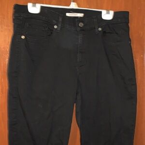 Levi Strauss Classic Straight Black Jeans Size 14